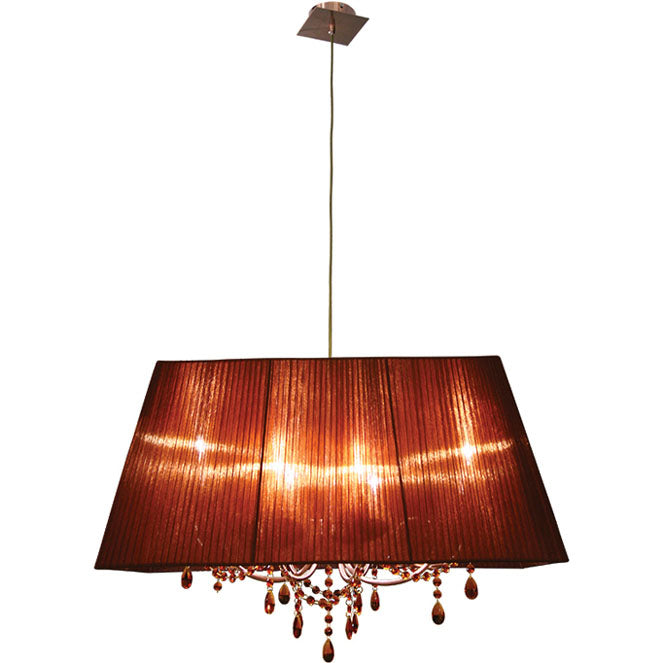 Lámpara de techo OLÍMPIA LUMIT con pantalla marrón y cobre, ref. 3612*3+3 COB*CA