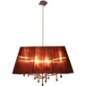 Lámpara de techo OLÍMPIA LUMIT con pantalla marrón y cobre, ref. 3612*3+3 COB*CA
