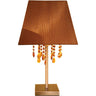 Lámpara Sobremesa OLÍMPIA LUMIT, diseño cuadrado marrón y cobre, Ref. 3612*3TL COB*CA