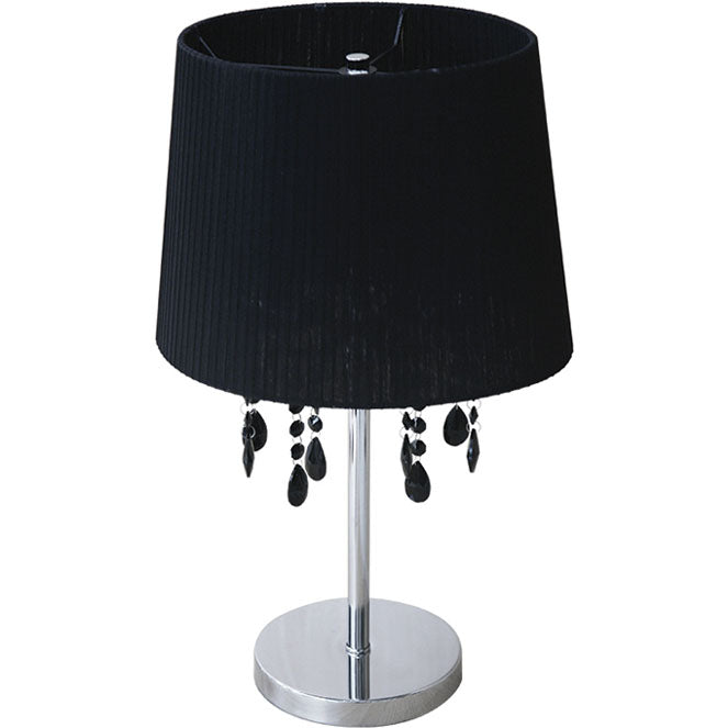 Lámpara de noche OLÍMPIA LUMIT, diseño clásico en negro y cromo, ref: 3622*3TL CRO*PR