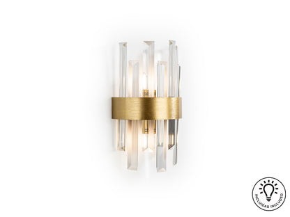 Aplique de Pared Grace 2 Luces 30 cm Oro Cepillado Schuller - vista principal | Schuller