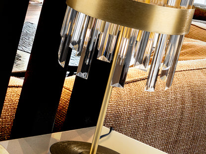 Lámpara de Sobremesa Grace 6 Luces Oro y Cristal Schuller en ambiente decorado | Schuller