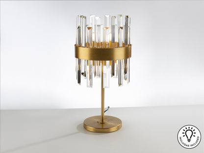 Lámpara de Sobremesa Grace 6 Luces Oro y Cristal Schuller en ambiente decorado | Schuller