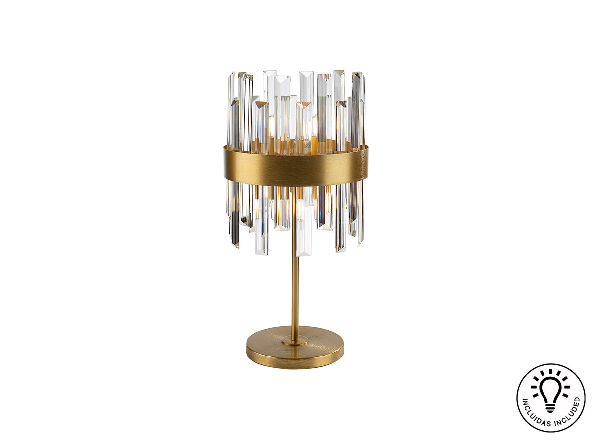 Lámpara de Sobremesa Grace 6 Luces Oro y Cristal Schuller - vista principal | Schuller