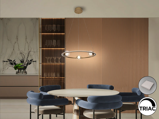 Lámpara de Techo LED Tirsa 60 cm Bronce Dimable Schuller en ambiente decorado | Schuller