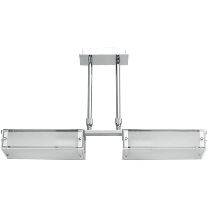 Lámpara de Techo AKNOUL Rectangular 57 cm Cromo Interlusa - Vista frontal principal en fondo blanco | LuzGurú