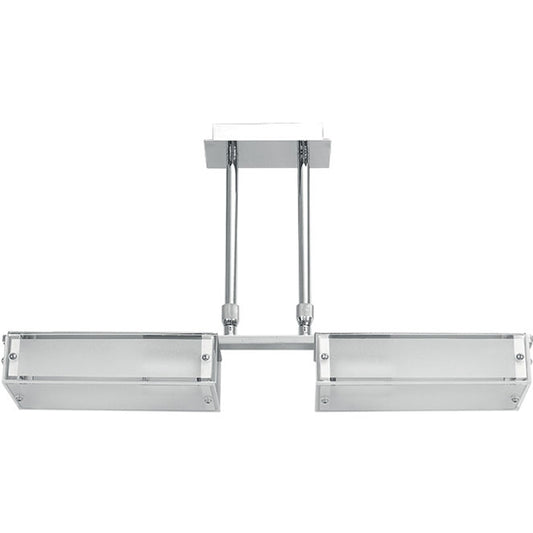 Lámpara de Techo AKNOUL Rectangular 57 cm Cromo Interlusa - Vista frontal principal en fondo blanco | LuzGurú