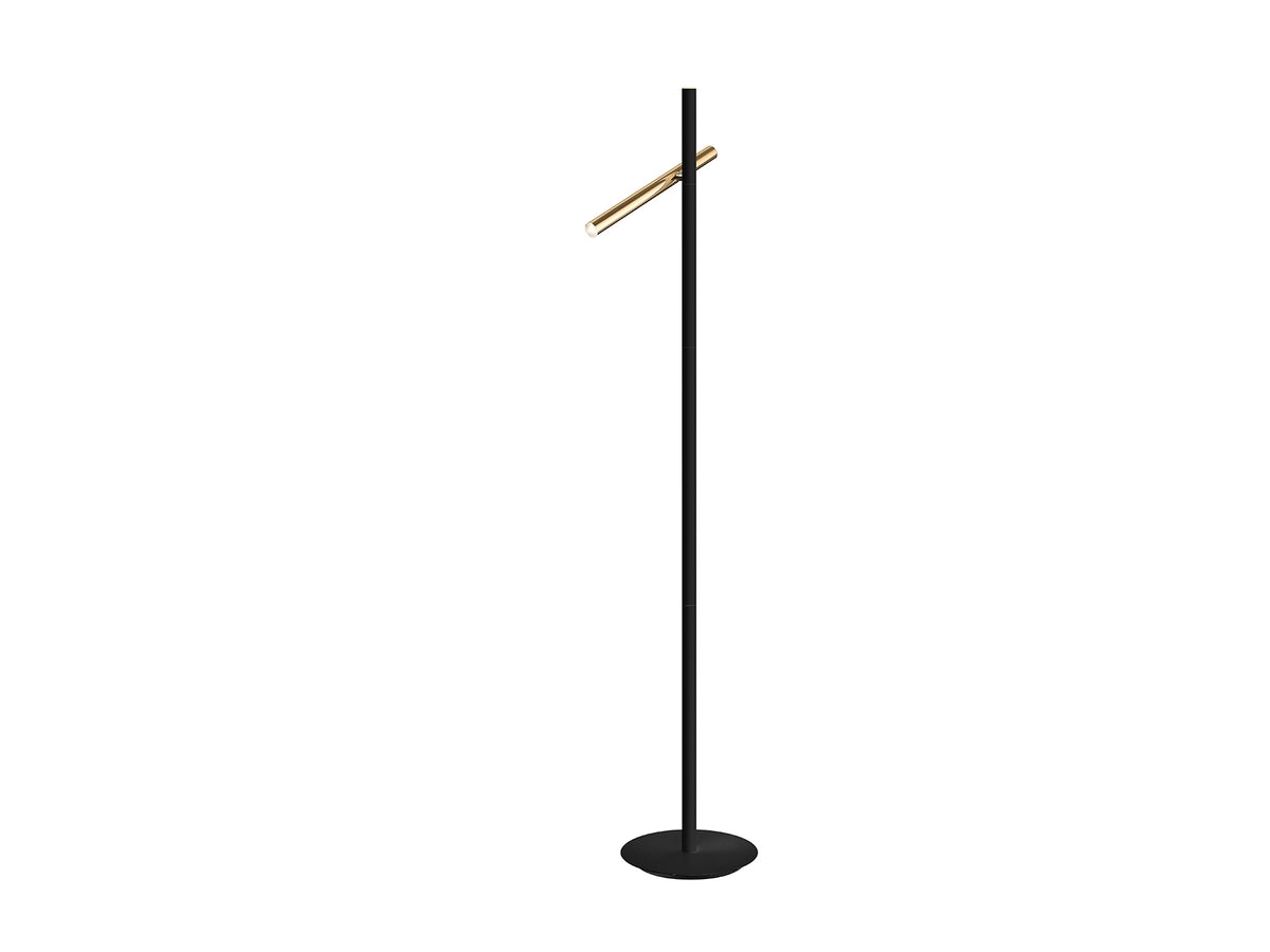 Lámpara de Pie Varas 167 cm Oro y Negro 2 Luces LED Schuller en ambiente decorado | Schuller