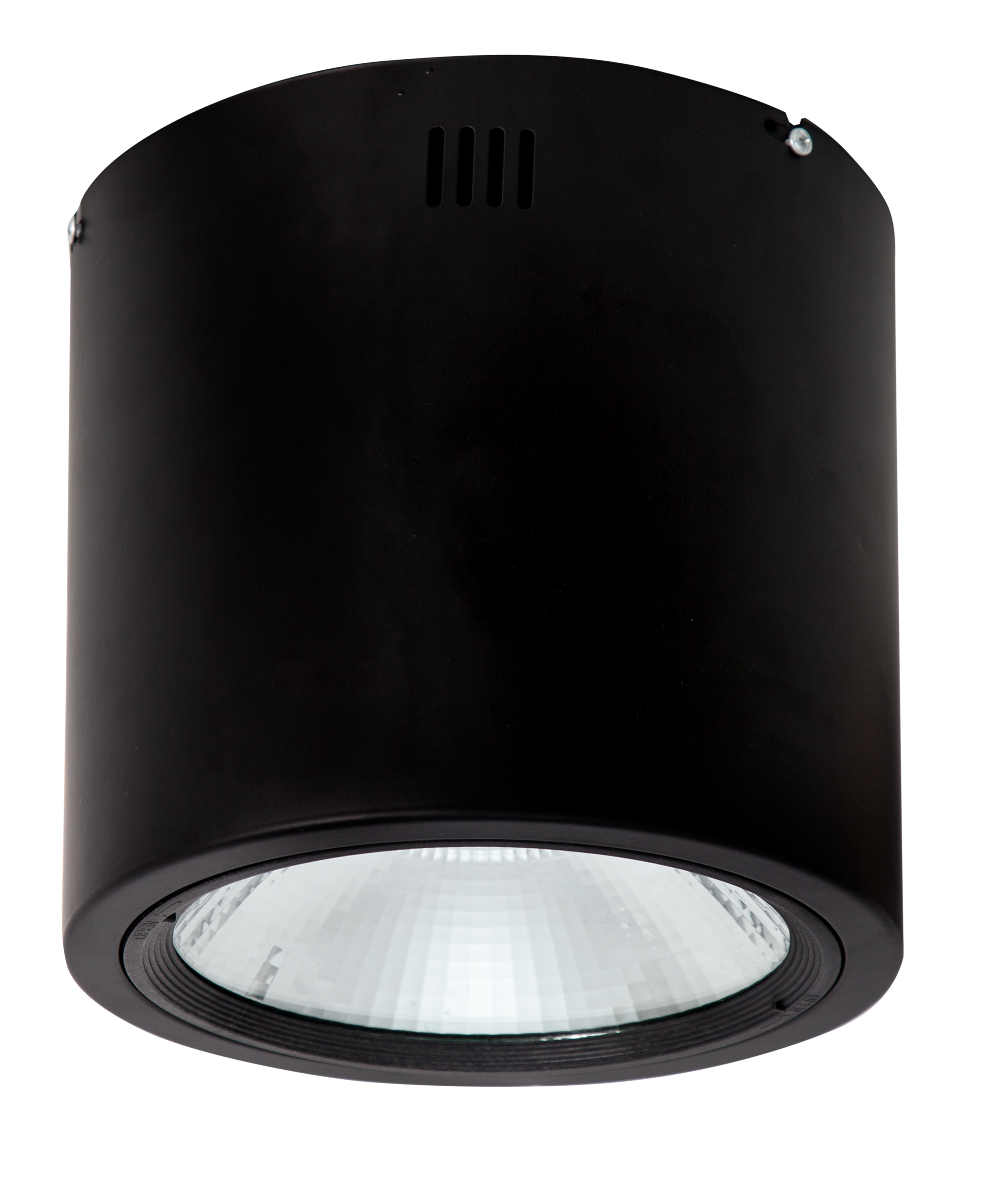 Foco tubular fabricado en metal color negro, ideal para iluminación técnica