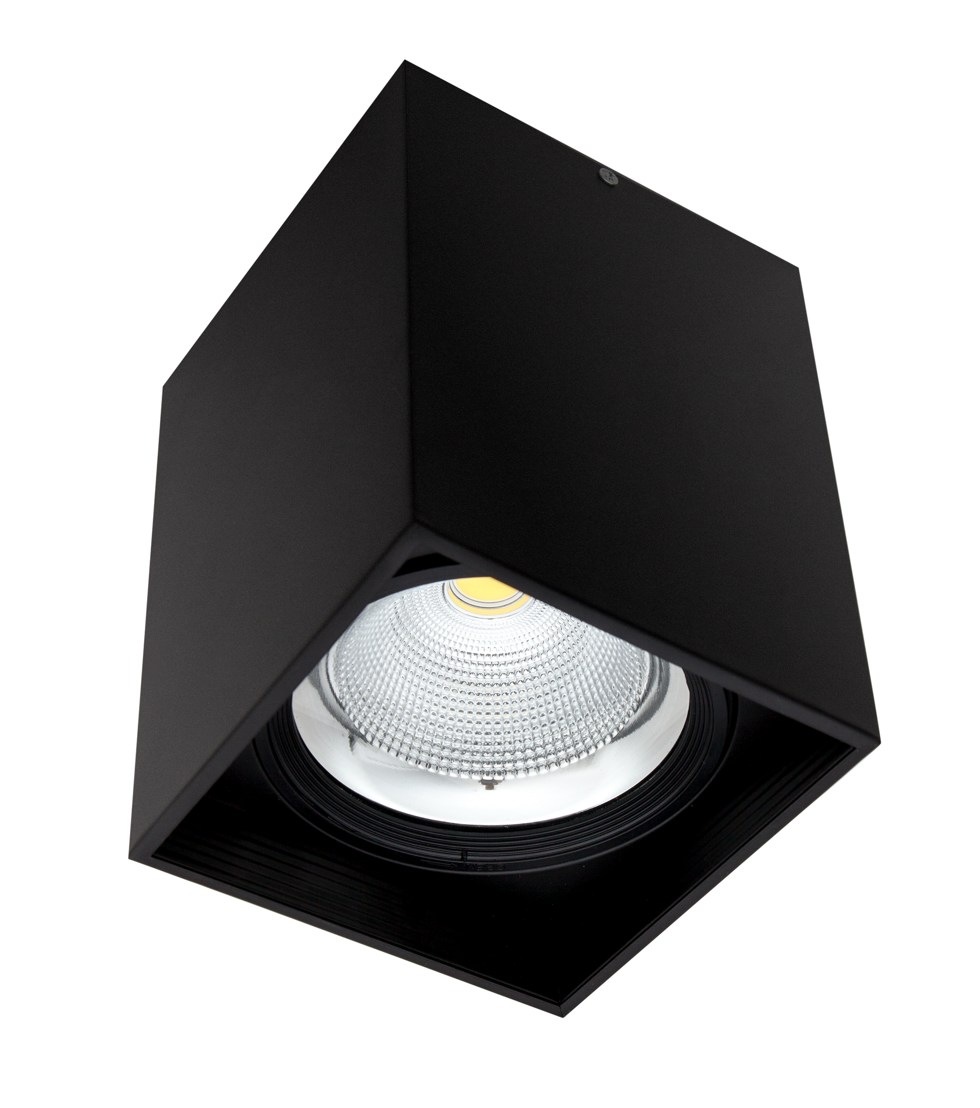 Foco Superficie Cubular 20W 4000K Negro de Fabrilamp - Vista frontal