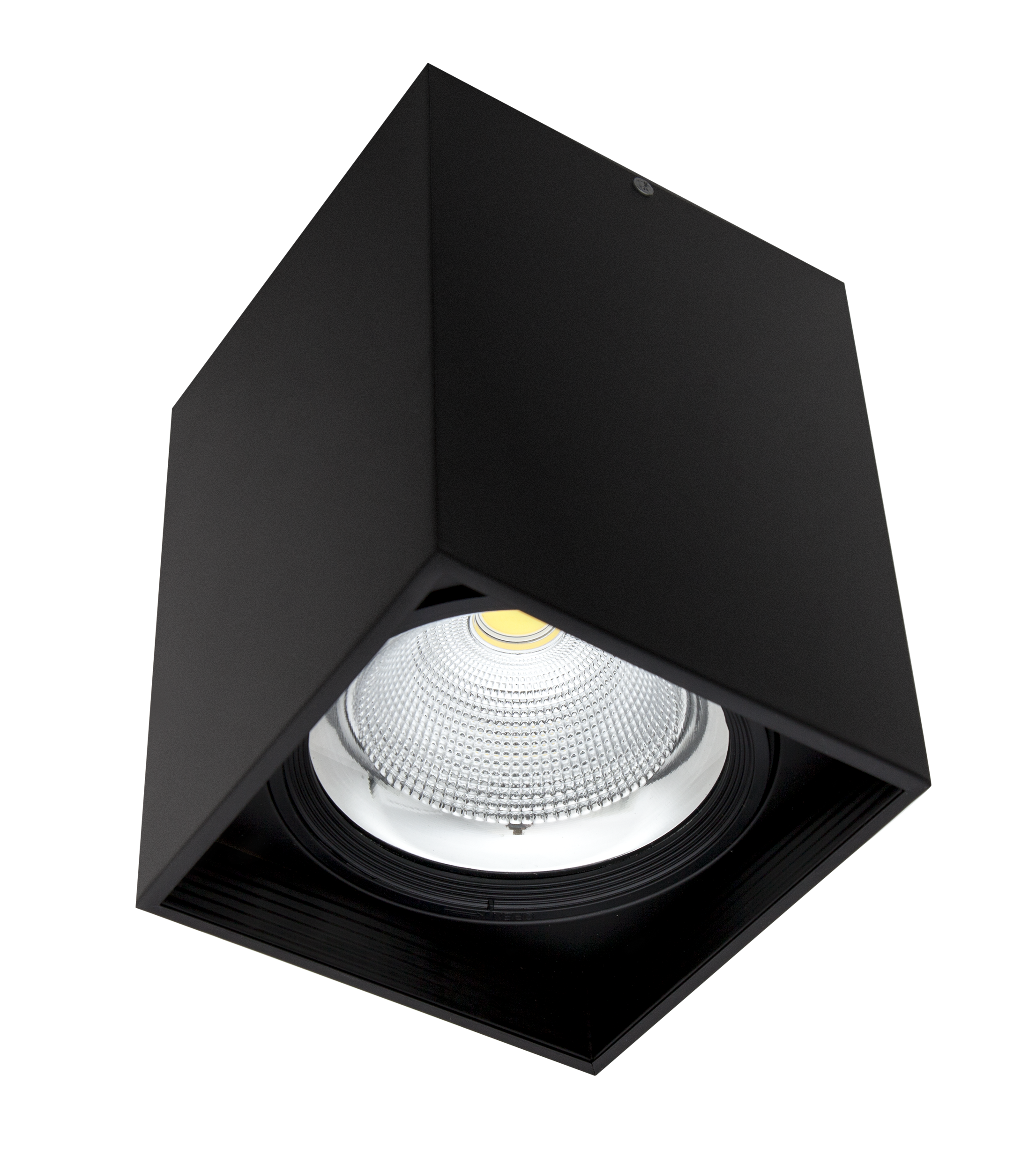 Foco Superficie Cubular 20W 4000K Negro de Fabrilamp - Vista frontal