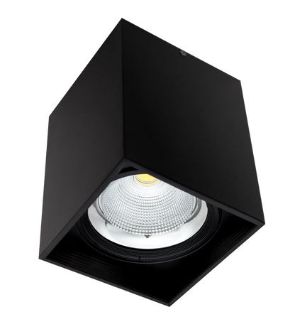 Foco Superficie Cubular 20W 4000K Negro de Fabrilamp - Vista frontal