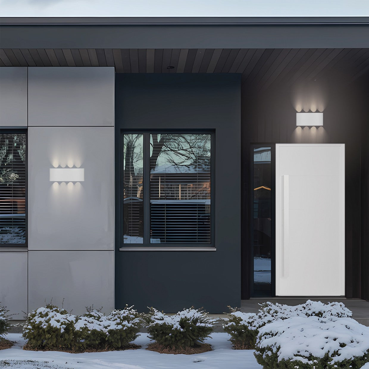 Esquema con dimensiones del aplique exterior LED King ALEMAR