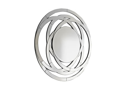 Espejo de Pared Decorativo Aros Ø120 cm Biselado Plata Schuller - vista principal | Schuller
