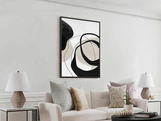 Cuadro Pintura Acrílica Actio I 80x120 cm Marco Negro Schuller - vista principal | Schuller