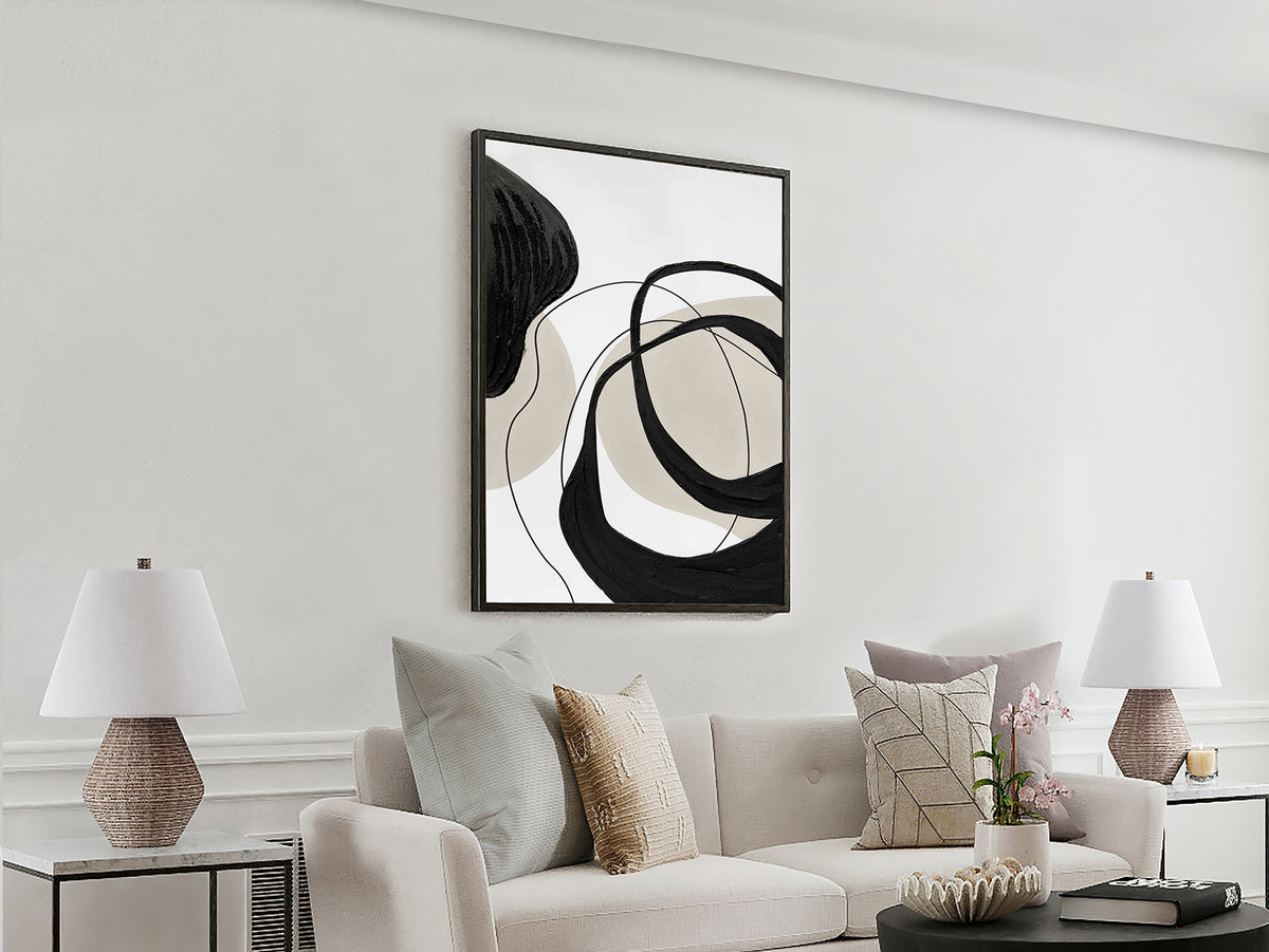 Cuadro Pintura Acrílica Actio I 80x120 cm Marco Negro Schuller - vista principal | Schuller