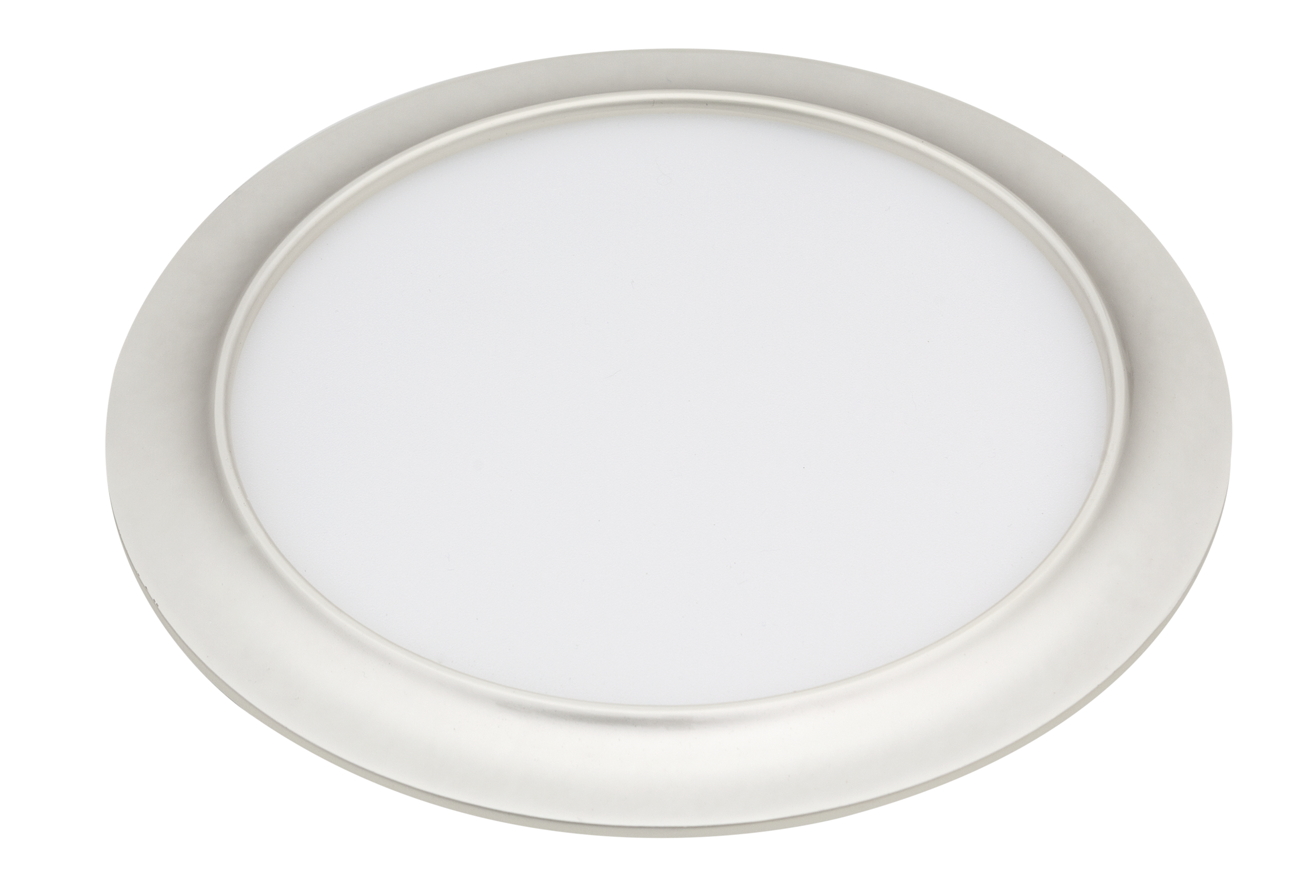 Downlight empotrado Trevor Perla Plata 20W 4000K de Fabrilamp, vista frontal.