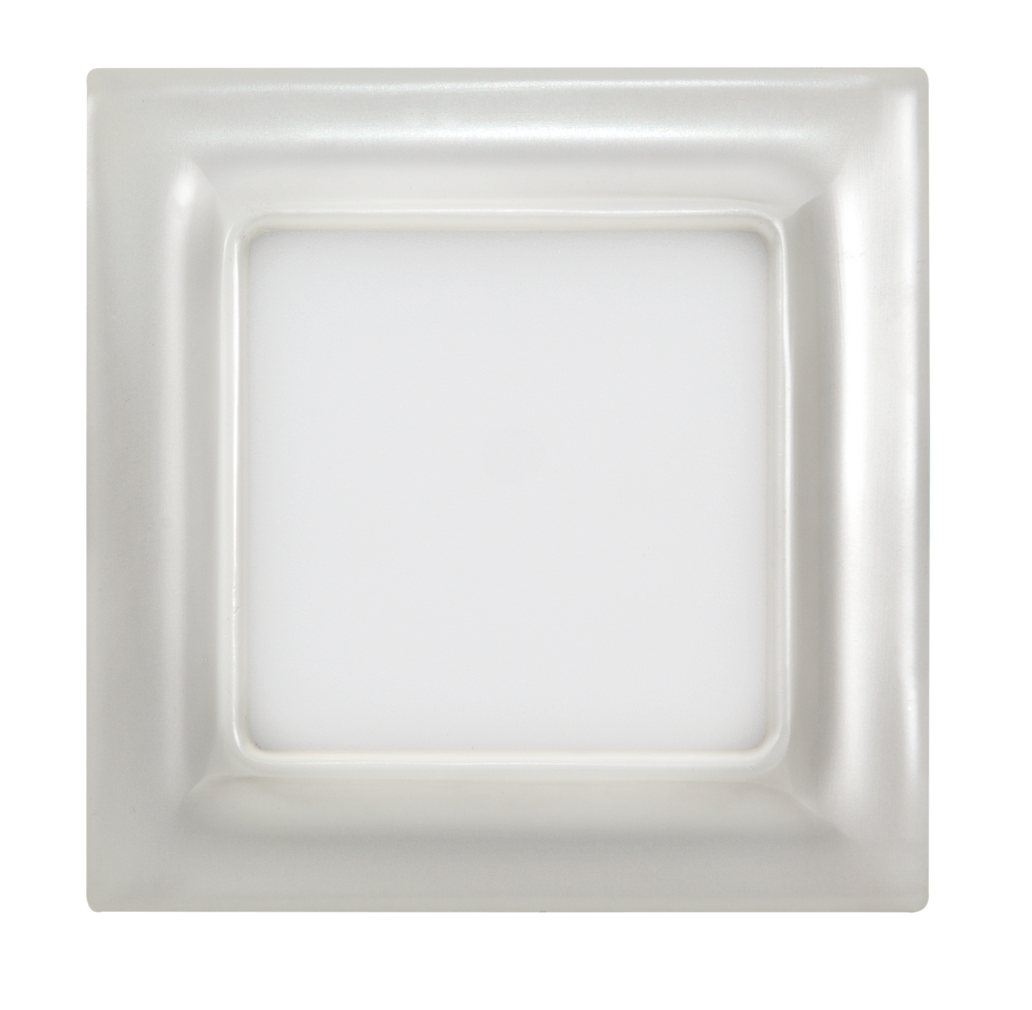 Downlight Ventura Perla Plata 9W, vista frontal. Iluminación eficiente para tu hogar.