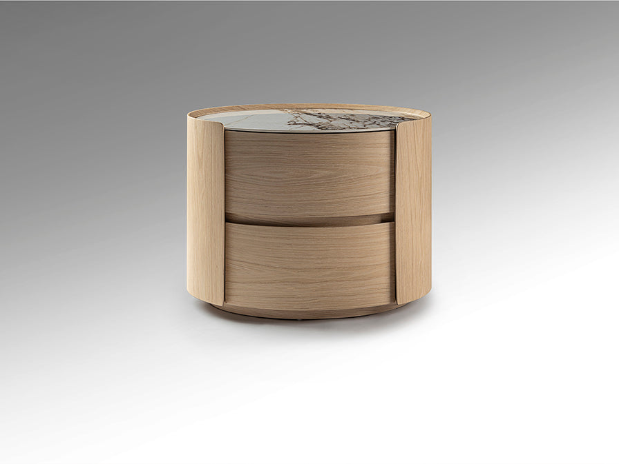 Mesita de Noche Enoc Roble Claro Ovalada - Schuller - 411622 - Vista 3