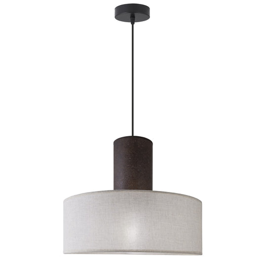 Lámpara colgante brandy óxido visón ALEMAR con doble pantalla - Vista principal