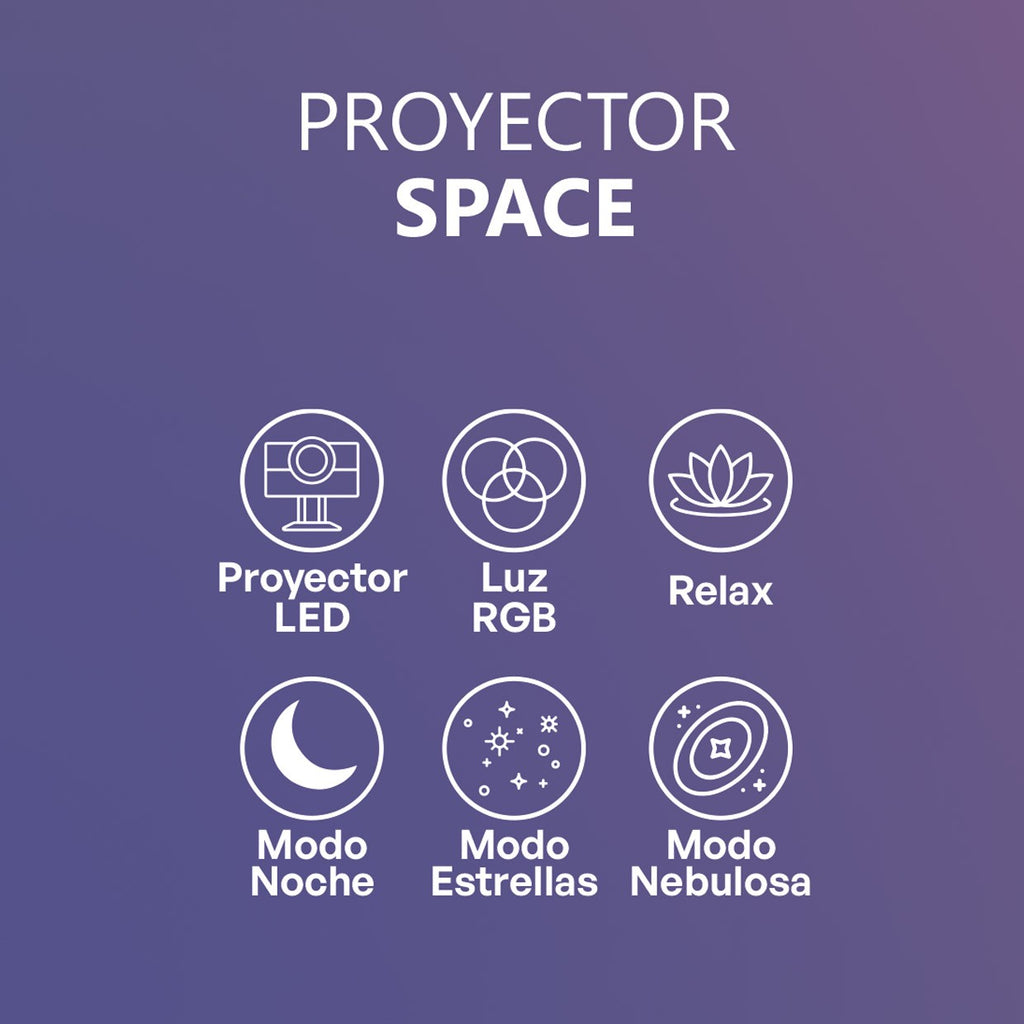 Vista lateral de la lámpara sobremesa infantil Space en acrílico blanco