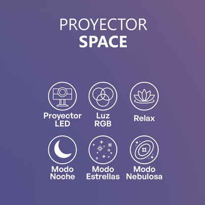 Vista lateral de la lámpara sobremesa infantil Space en acrílico blanco