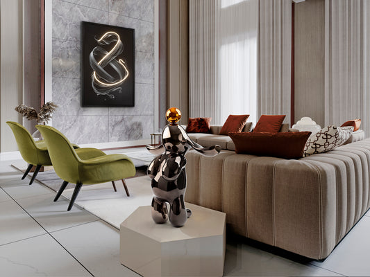 Figura Decorativa Conejo Gris/Naranja - Schuller - 302364 - Vista 2