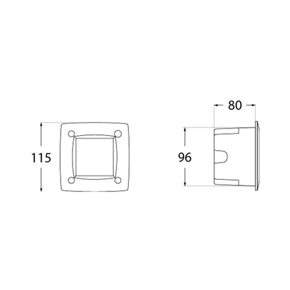 Aplique empotrable LETI con protección IP66 ideal para exterior