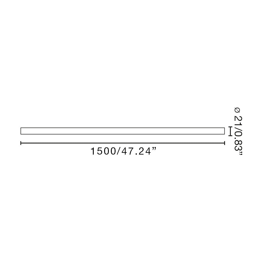 Tija para ventilador Lantau fabricada en acero color níquel mate