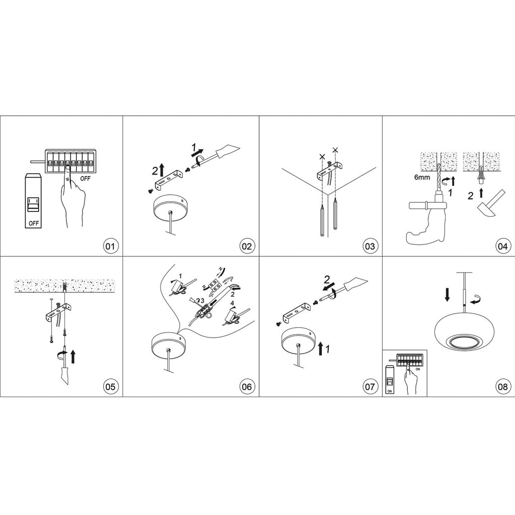 Detalle tulipa fumé del colgante Cité negro ALEMAR - Vista lateral