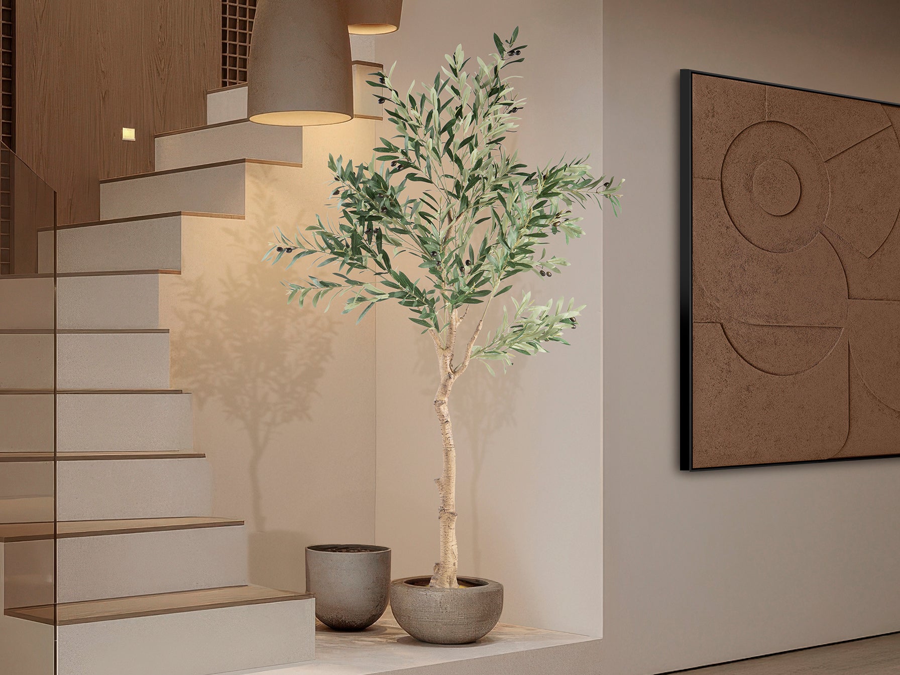 Planta Artificial Olivo H180 - Con Maceta y Base - Schuller - 281881 - Vista 1