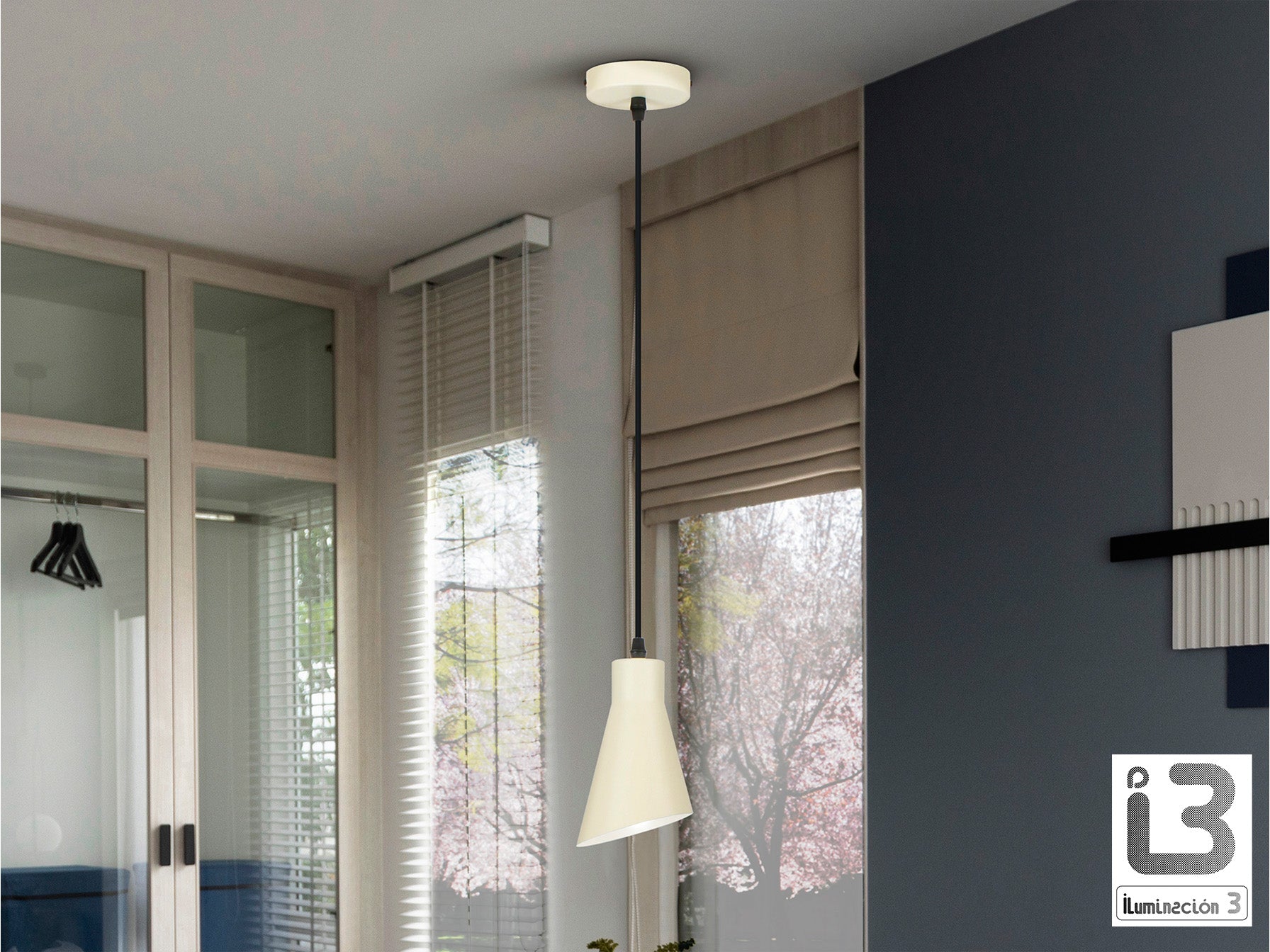 Lámpara Bera 1 Luz Crema Regulable - Schuller - 13305 - Vista 1