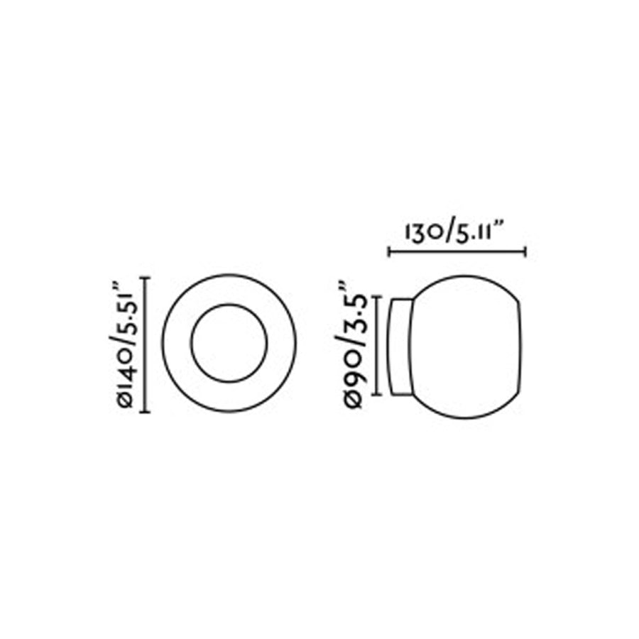 Luminaria de superficie con tecnología SMD LED y protección IP44