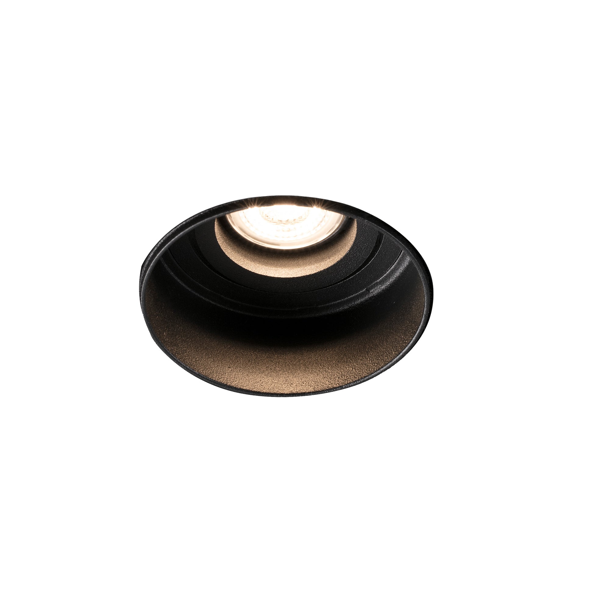 HYDE R Empotrable Redondo Orientable Negro FARO 40111 para iluminación interior minimalista