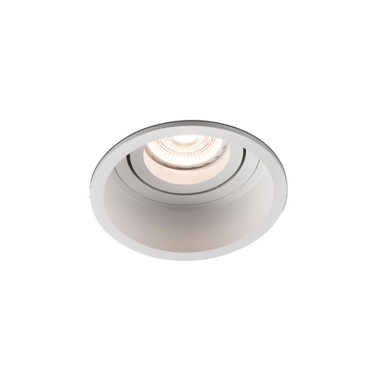 HYDE R Empotrable Blanco Redondo Orientable FARO - Foco empotrado de LuzGuru 40118