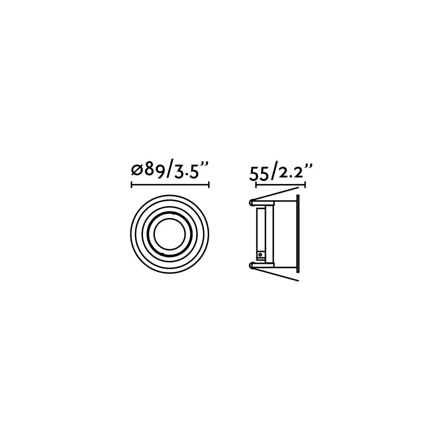 Foco empotrable HYDE R fabricado en Acero color Blanco, ideal para iluminación interior