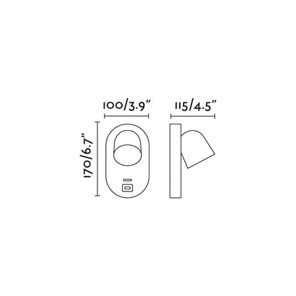 Aplique de pared con luz orientable ideal para dormitorio