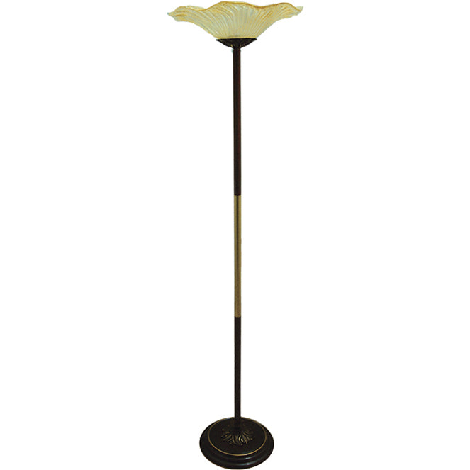 Lámpara de pie PERUGGIA LUMIT en cuero, Ref. 4022*1F OX, ideal para salón.