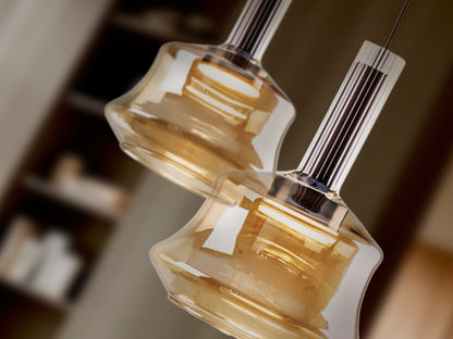 Lámpara Colgante Scarlett 6W LED Ámbar y Bronce Schuller en ambiente decorado | Schuller