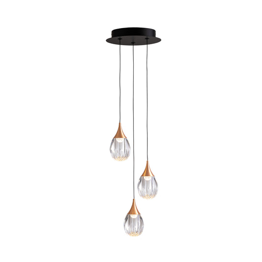 Lámpara Colgante Corina LED Negra y Cobre Schuller - 3 luces | Schuller · Ref. 403658
