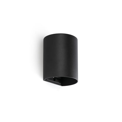 SOLE Aplique Redondo de Pared Negro Faro 40523 para interior