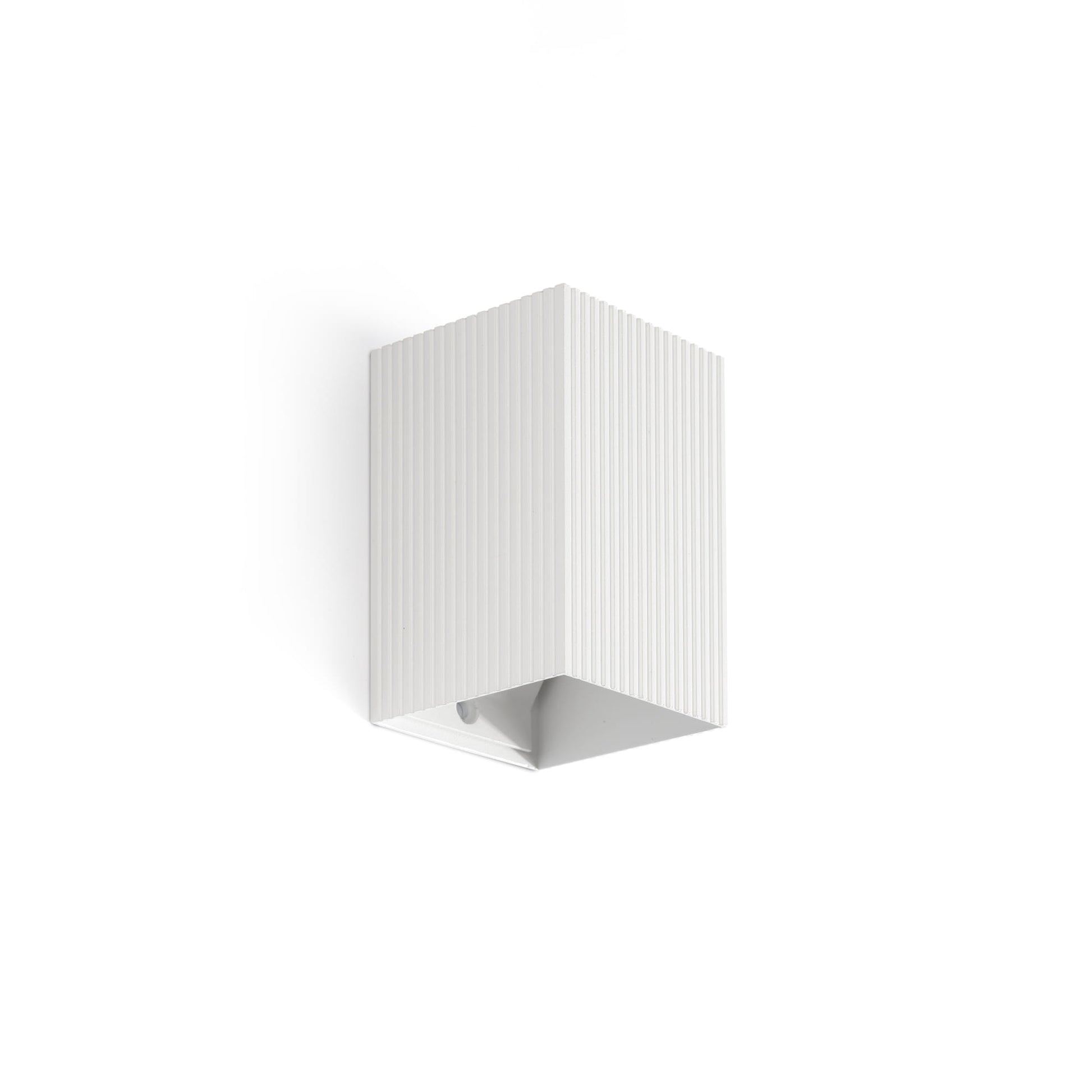 LUNE Aplique Cuadrado Estriado Blanco FARO para pared, referencia 40534