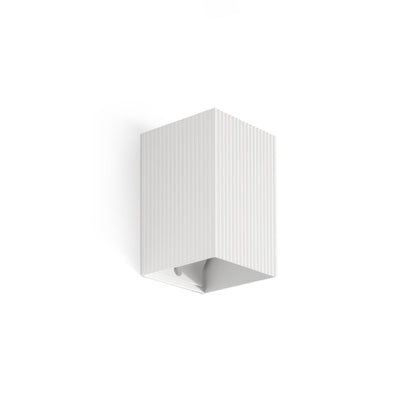 LUNE Aplique Cuadrado Estriado Blanco FARO para pared, referencia 40534