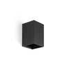 LUNE Aplique de Pared Cuadrado Estriado Negro FARO 40535
