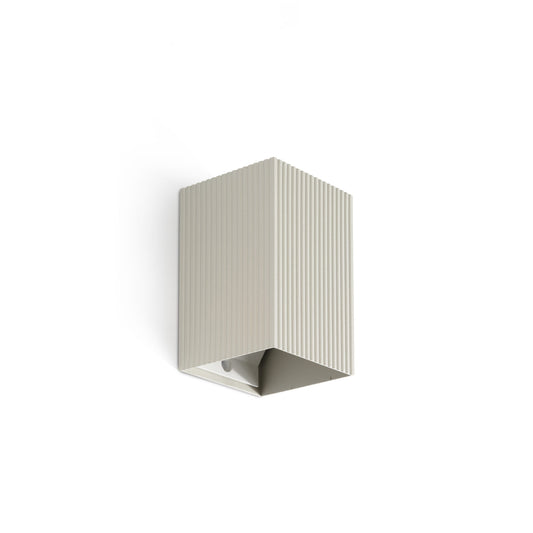 Aplique de Pared LUNE Cuadrado Estriado Gris 8 W FARO - vista principal | FARO
