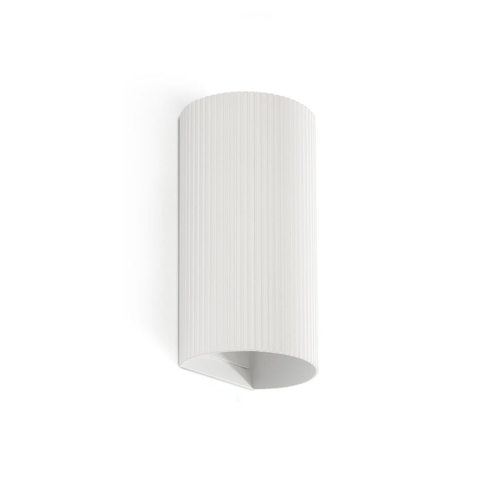 Aplique de Pared SOLE Redondo Blanco Estriado 2 Luces GU10 FARO