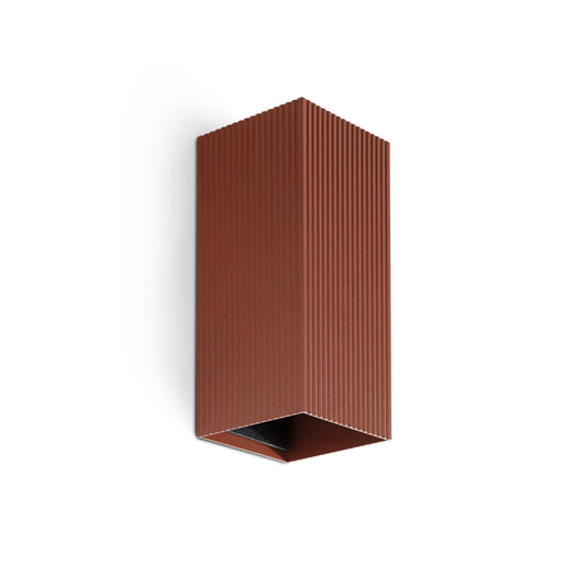 Aplique de Pared LUNE 2L Cuadrado Estriado Terracota FARO - vista principal | FARO