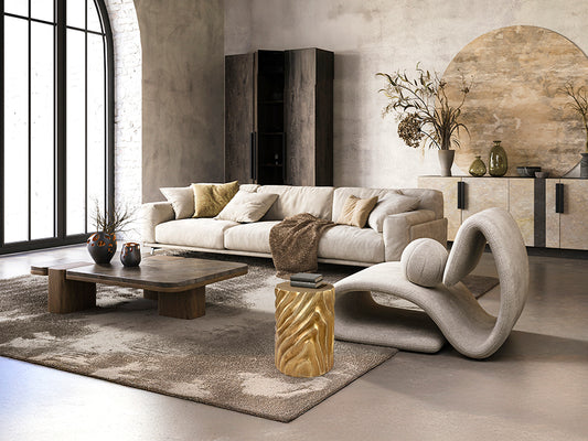 Mesa Auxiliar Torsa 38x55,8 cm Oro Patinado Schuller - vista principal | Schuller