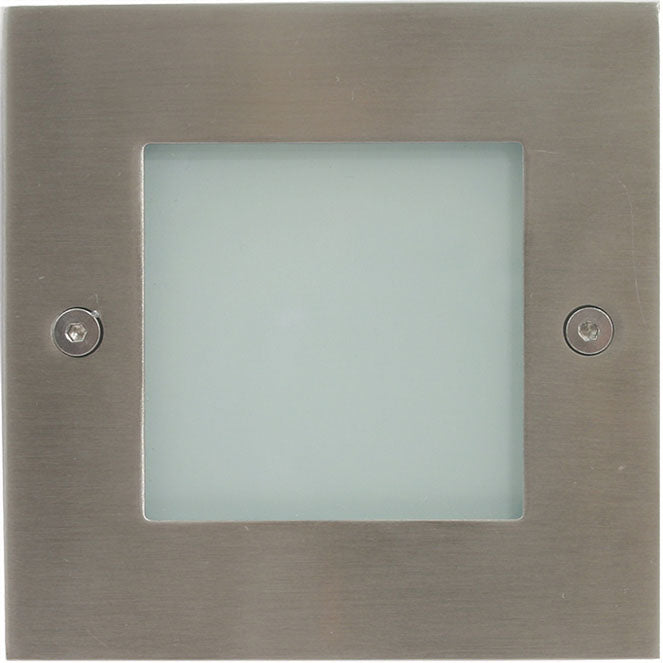 Downlight Empotrable NIX Cuadrado LED 6000K Acero Inoxidable Interlusa - Vista frontal principal en fondo blanco | LuzGurú