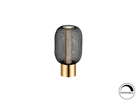 Lámpara de Sobremesa Micrón 24 cm LED Oro y Negro Schuller - vista principal | Schuller